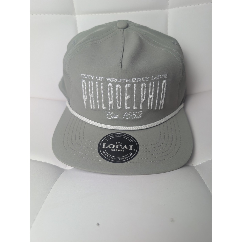 Local Crowns Philadelphia Rope Hat Olive Green Snapback City of Brotherly Love